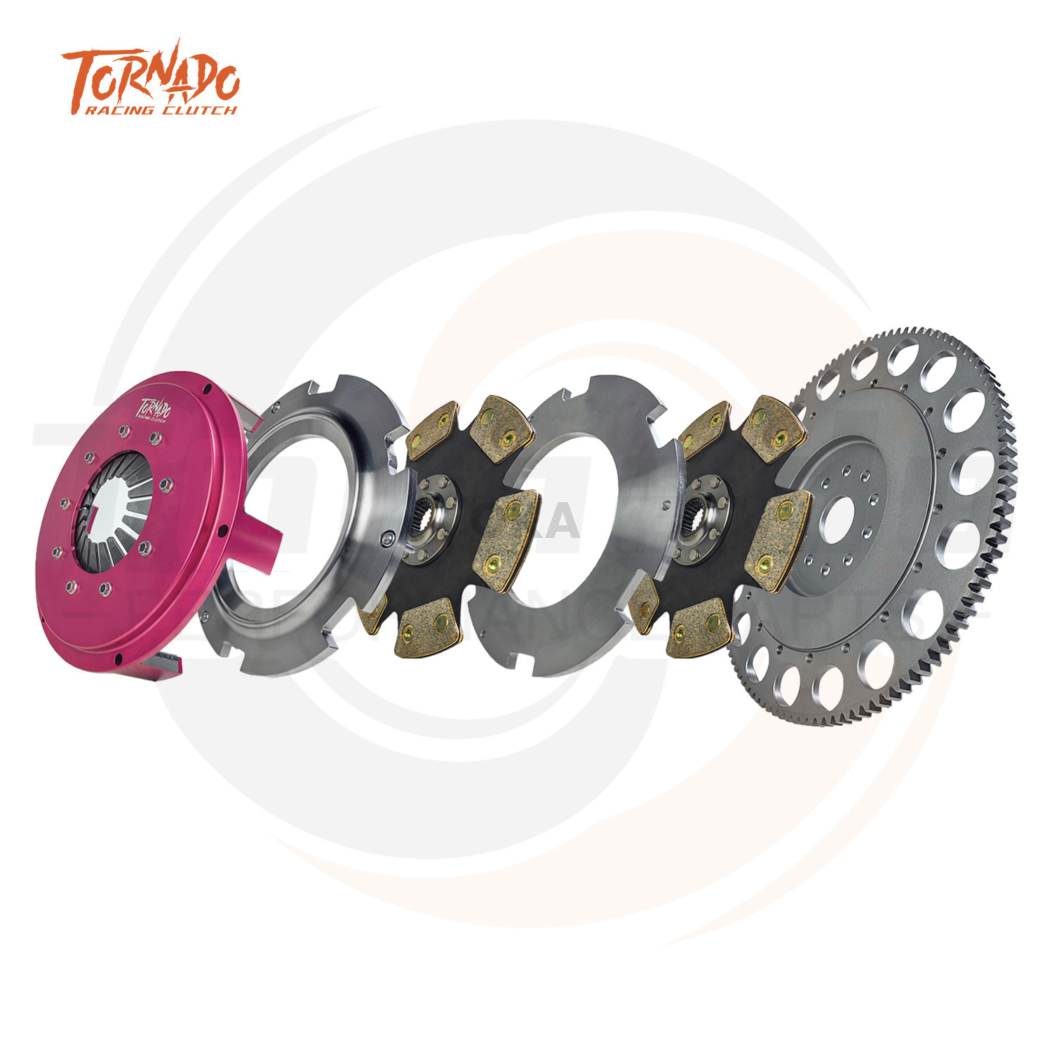 8.5" 215MM Double Plate Racing Clutch Kit AP CP5242-2CRV HonDa CR-V Lightweight Flywheel for Drag Car and Drift Car From Tornado